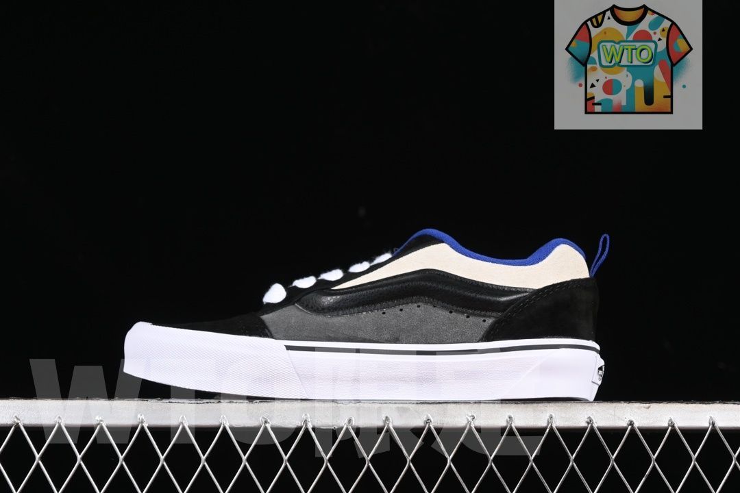 今日 Vans Classics Knu Skool 范斯 ブラックグレーホワイトのパンシューズ 在庫 の な価格です