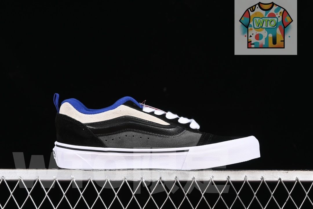 今日 Vans Classics Knu Skool 范斯 ブラックグレーホワイトのパンシューズ 在庫 の な価格です
