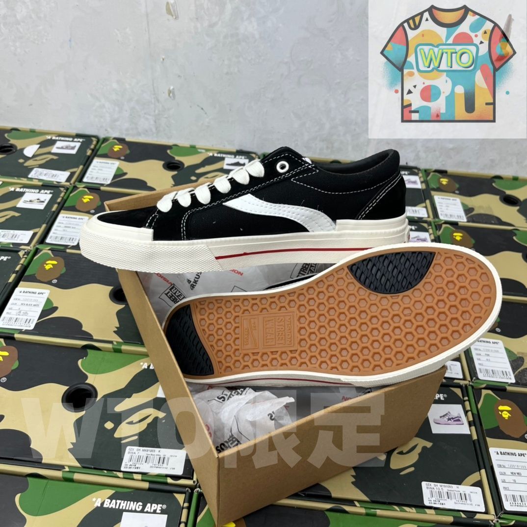 今日 Vision Street Wear X Odd Cirkus コラボレーション クラシック レトロ ブラック スエード キャンバス スニーカー 在庫 の な価格です