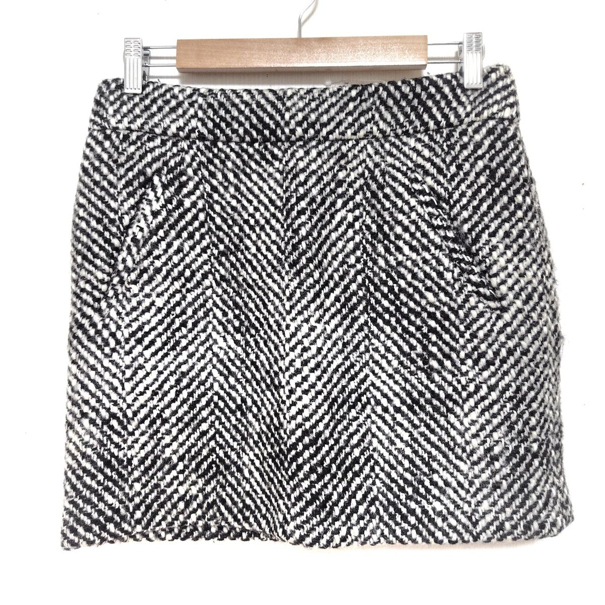 CELINE セリーヌ ミニスカート サイズ36 S レディース - 白×黒 ツイード