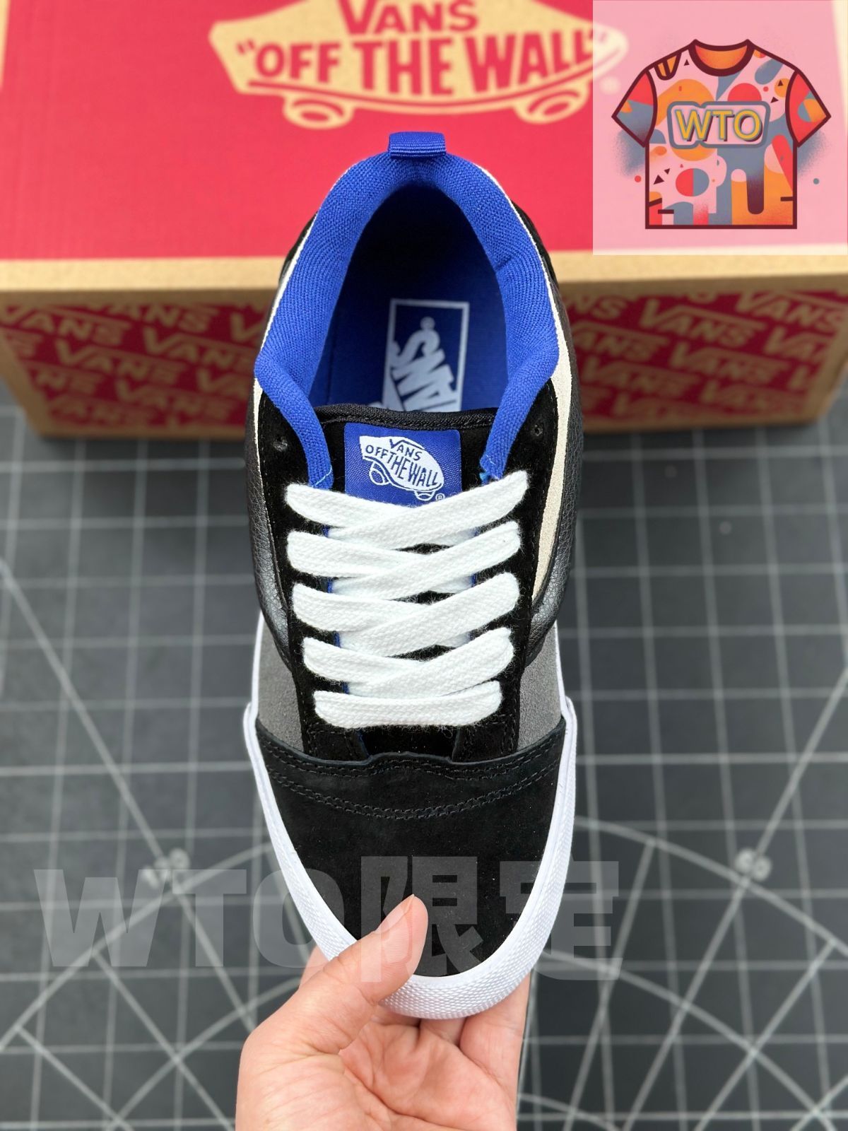今日 VANS Classics Knu Skool 黒 白 グレー ブルー パンシューズ 在庫 の な価格です -WTO輸入2
