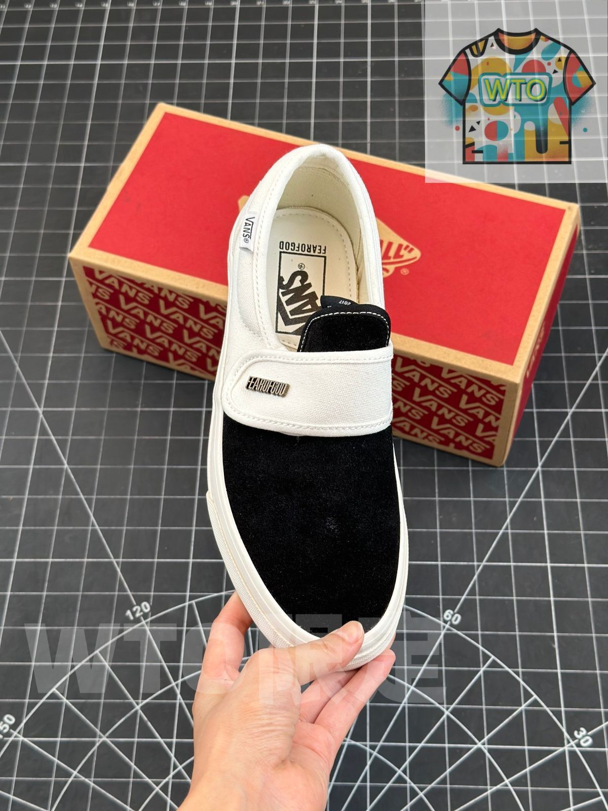 今日 Fear of Fog x Vans Slip - On 47 V DX ハイストリート 黑白 マジックテープ スリップオン キャンバス シューズ 在庫 の な価格です