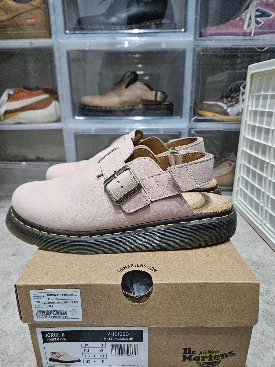 DR. MARTENS ドクターマーチン ジョージ II ミュール- パウダーピンク uk9 280