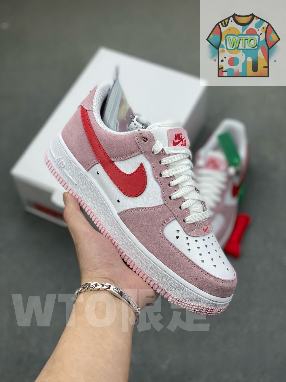 大 NIKE AIR FORCE 1 07 QS valentines day 男女兼用-WTO輸入-EZJ79
