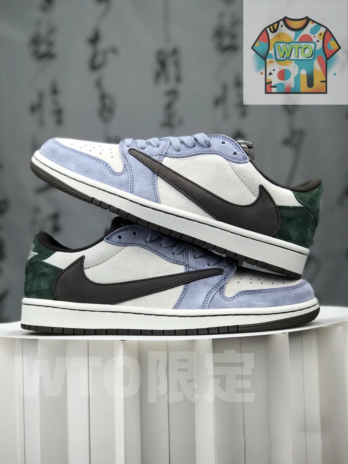 お げ 即 ナイキ スニーカー Travis Scott x Air Jordan 1 Low OG Reverse Mocha DM7866-820-WTO輸入-APA44