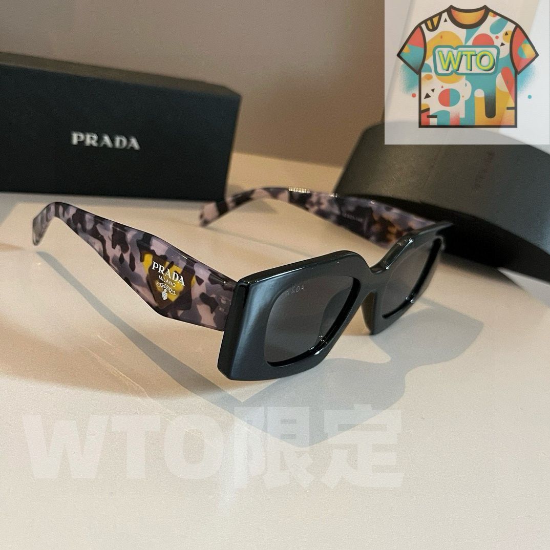 Prada クールなサングラス 菱形キャットアイタイプ