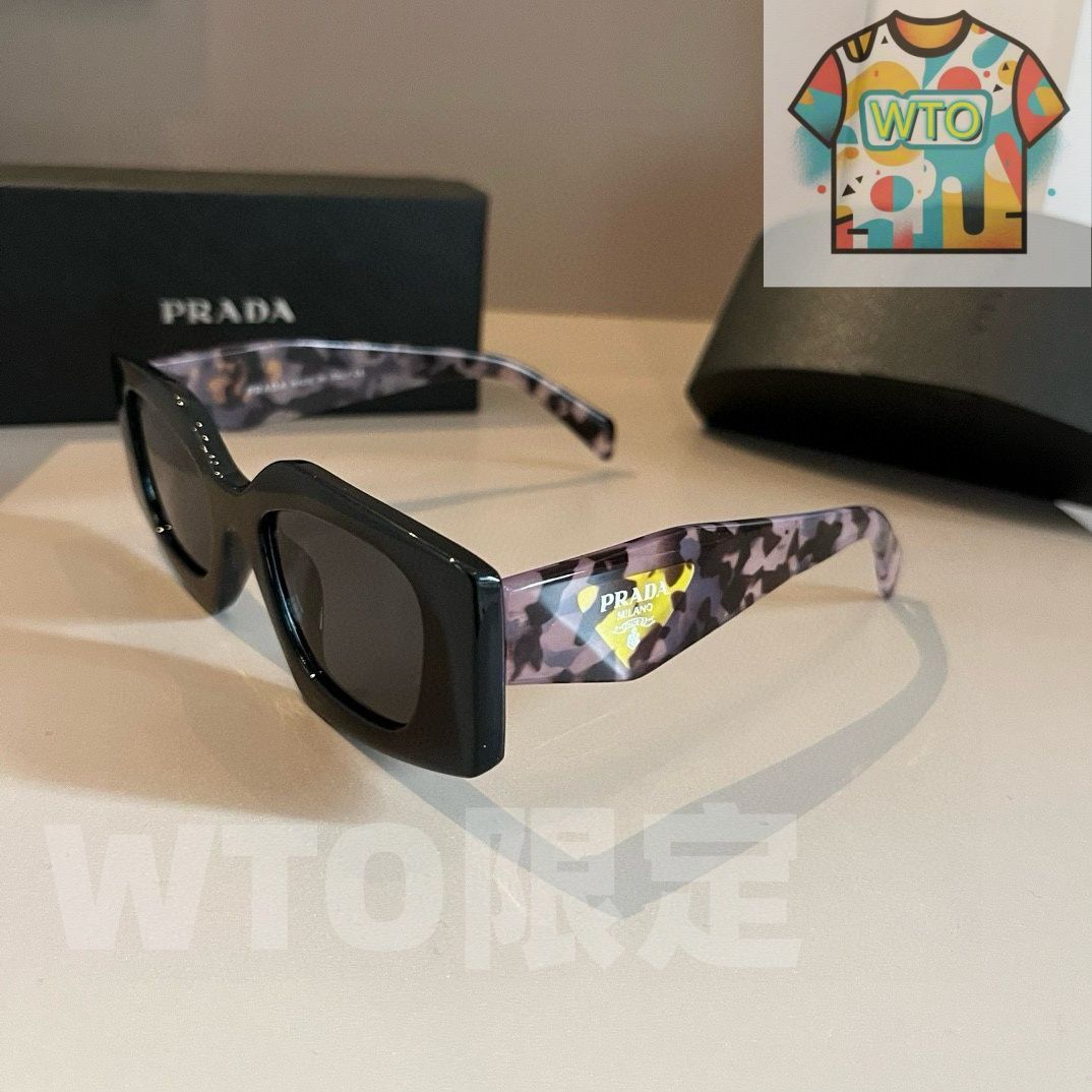 Prada クールなサングラス 菱形キャットアイタイプ