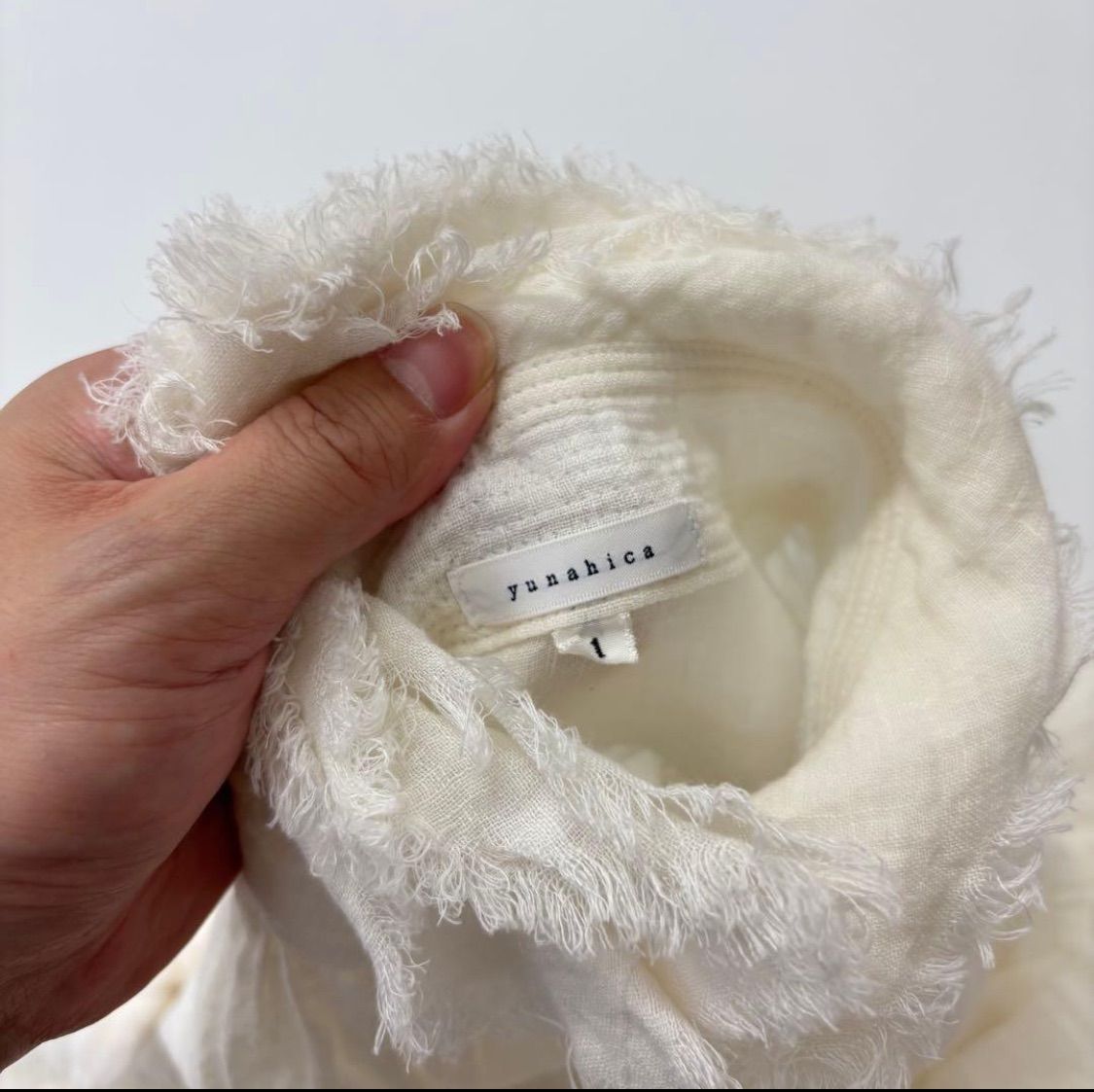 メル　yunahica セットインフリルブラウス アイボリー　試着のみ セットインフリルブラウス | yunahica