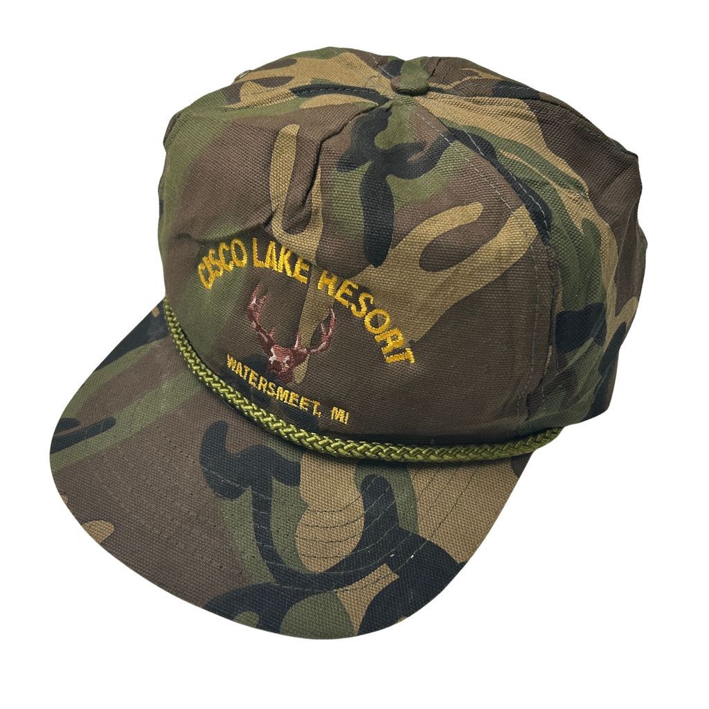 SAN SUN】 企業ロゴ刺繡 ハンティング 迷彩 カモフラキャップ