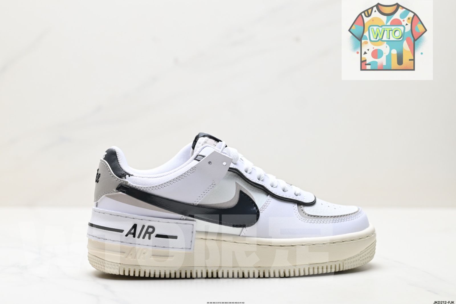 ナイキ NIKE WMNS Air Force 1 Shadow 新少女系デコンストラクティヴィズムデザイン マカロン エアフォースワン 軽量ハイインソール付きロートップ マルチマッチ なスケートシューズ-WTO輸入4