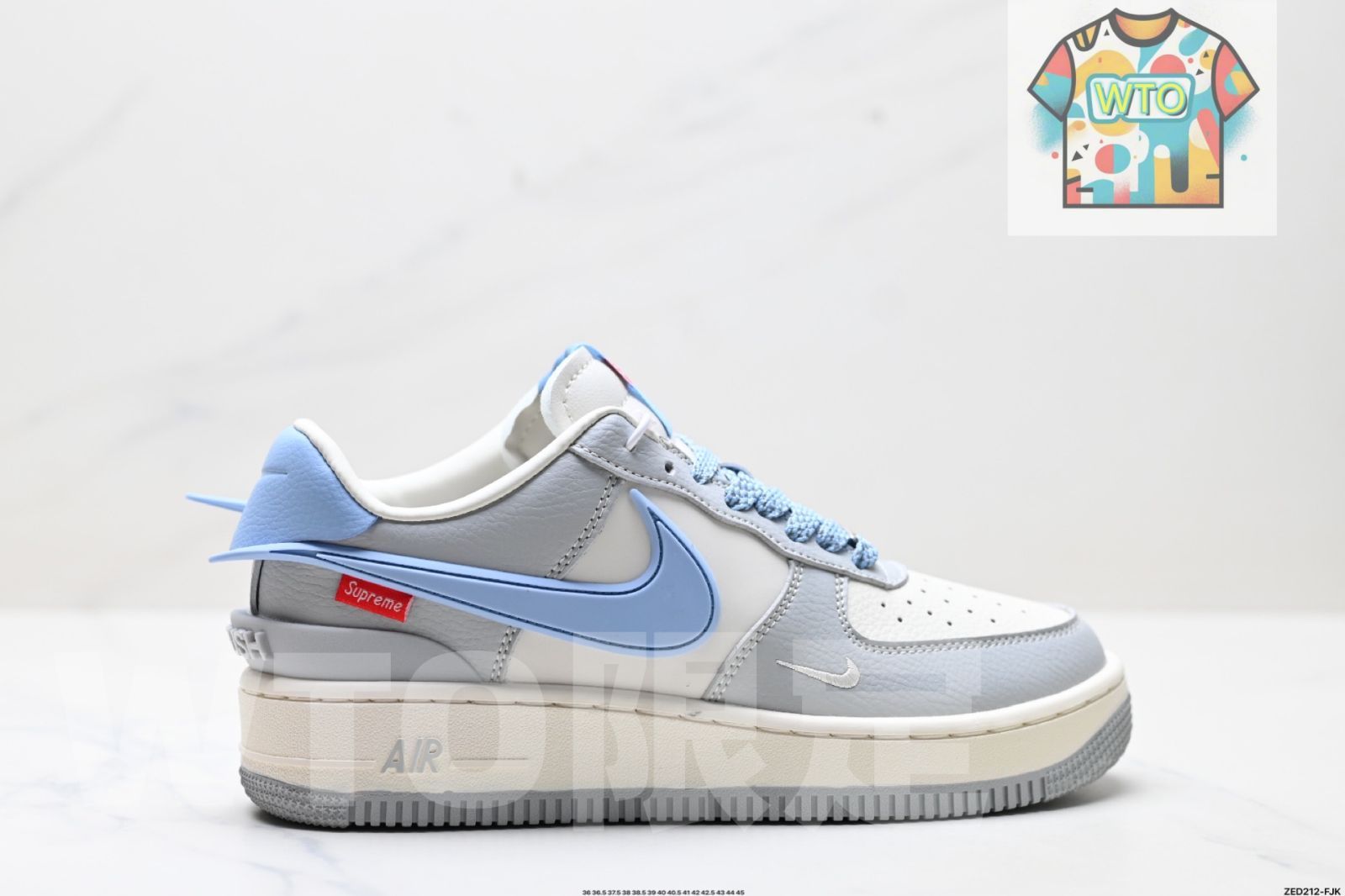 NIKE AIR FORCE 1‘07 LV8オリジナルの型紙とボードを使用した 純正なロートップエアフォースワンのフォルムを再現-WTO輸入4