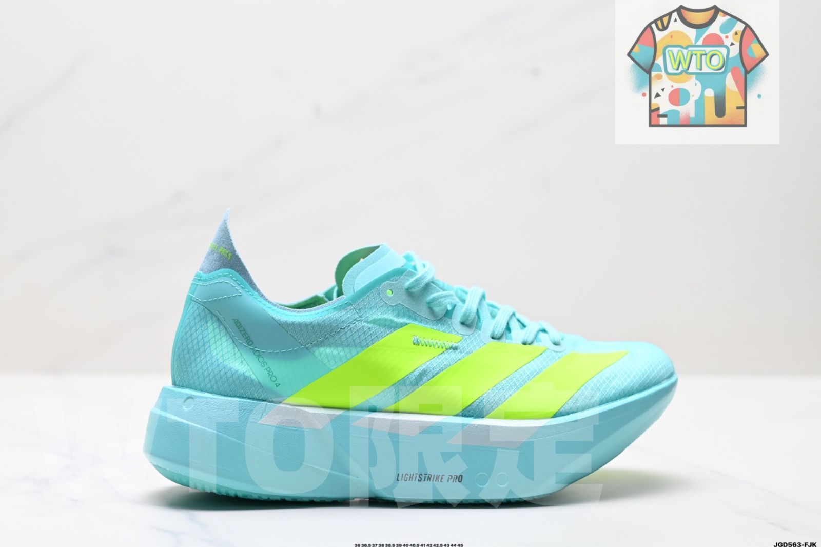 アディダス Adizero Adios Pro 4M マラソンフライラインジャカー 軽量通気性の良いカジュアルスポーツランニングシューズ-WTO輸入4