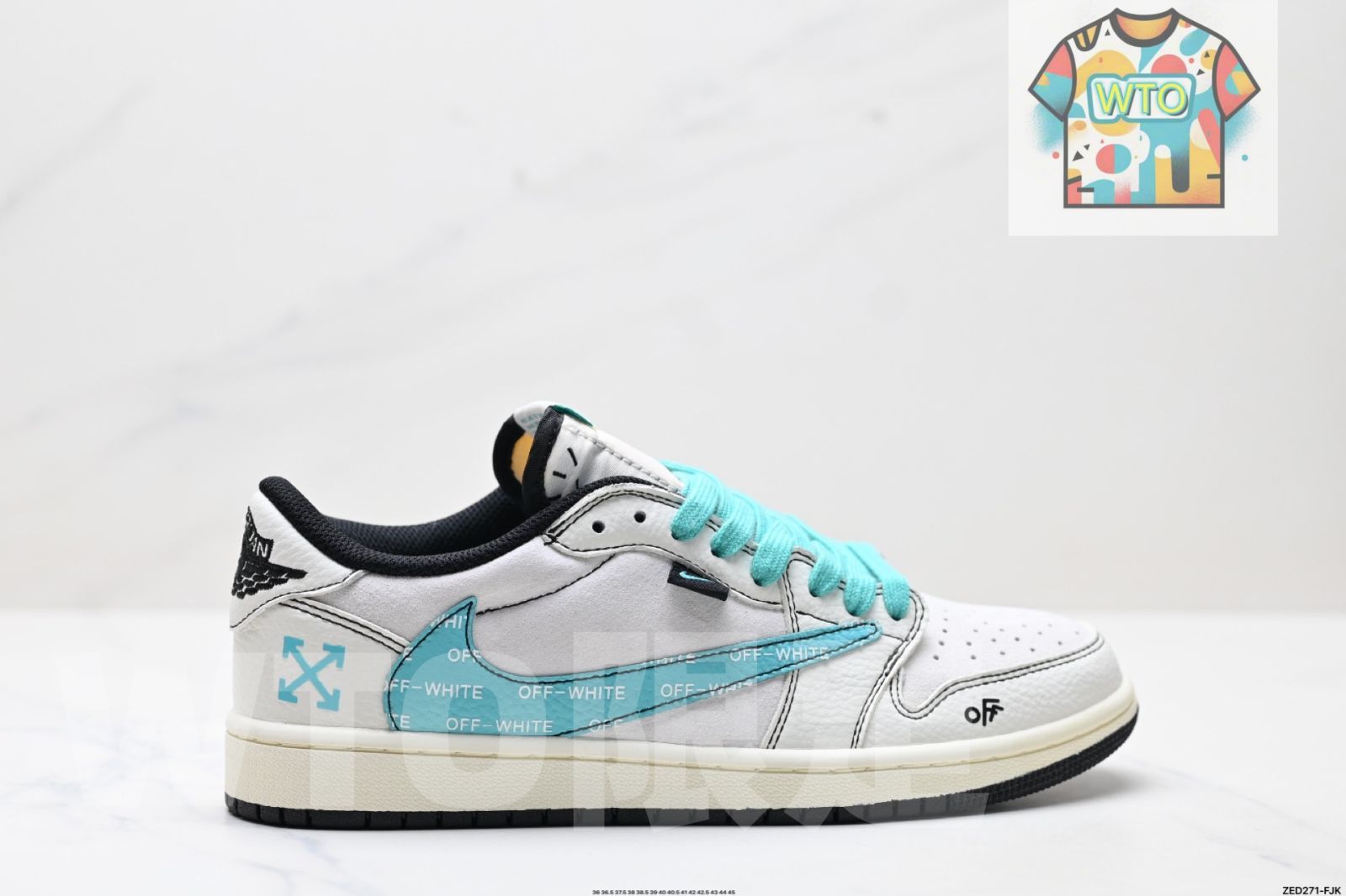 トラヴィス スコット x エアジョーダン 1 Reverse Mocha レバースモカ ジョーダン 1 TS ライトニング コラボレーション ロートップ カルチャーバスケットボールシューズ-WTO輸入4