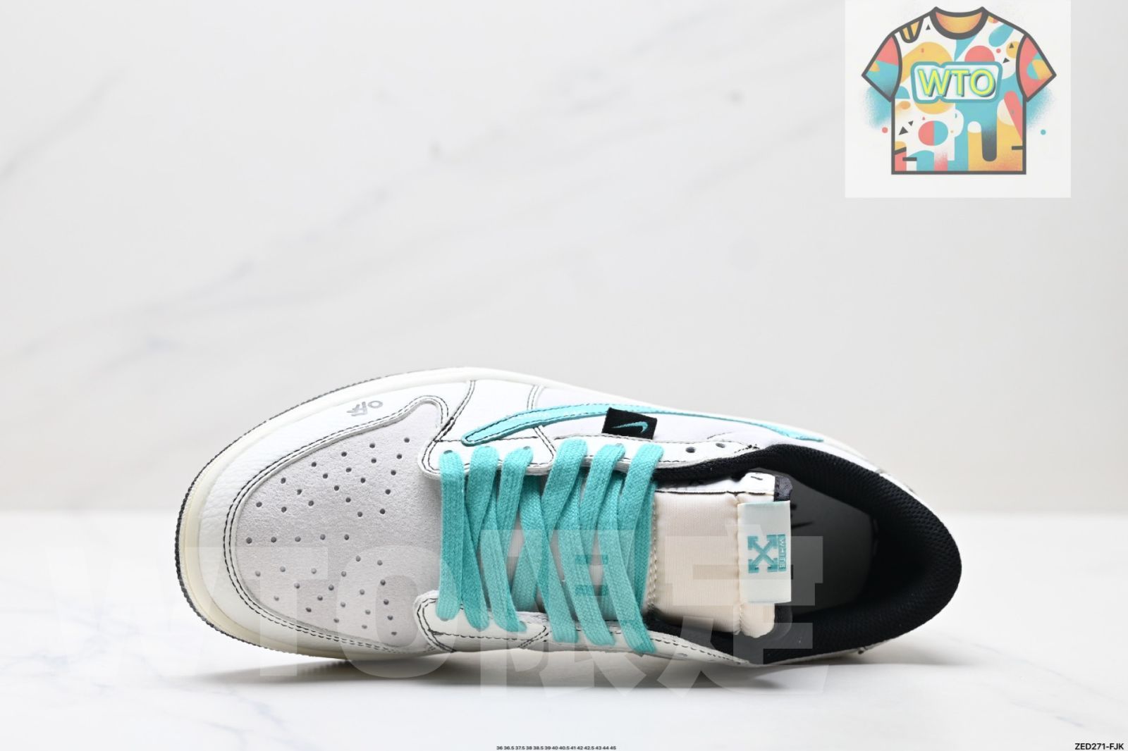 トラヴィス スコット x エアジョーダン 1 Reverse Mocha レバースモカ ジョーダン 1 TS ライトニング コラボレーション ロートップ カルチャーバスケットボールシューズ-WTO輸入4