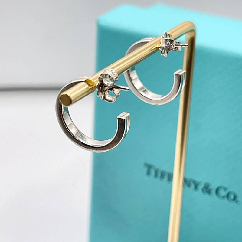  Tiffany-Co. ティファニー ナロー フープピアス 1837 シルバー925 両耳 OJ 11 ピアス(両耳用) アクセサリー