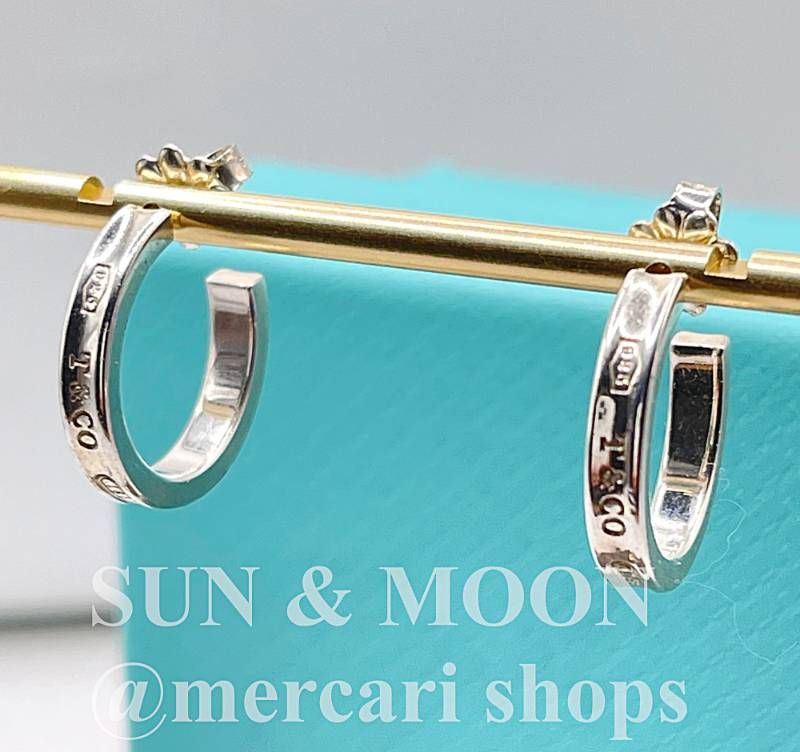 Tiffany Co ティファニー ナロー フープピアス 1837 シルバー925 両耳 OJ 11