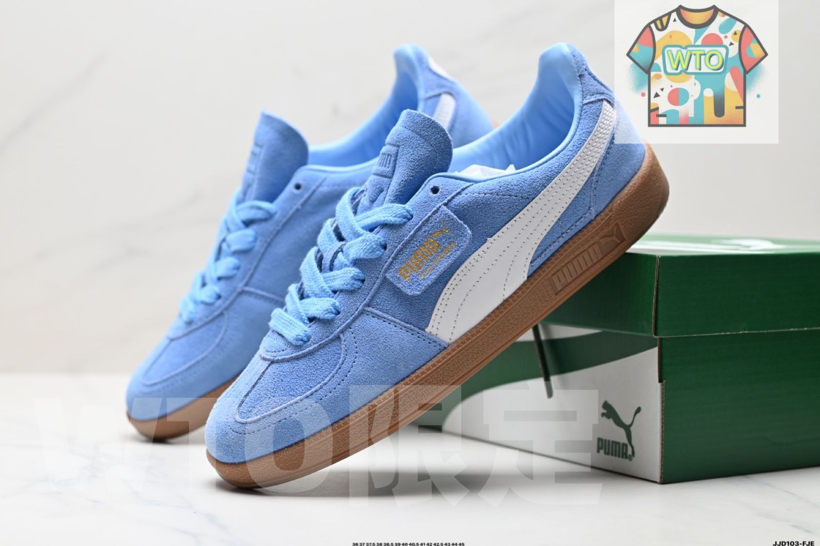  Puma Palermo Jr Vintage Item - プーマ パレルモ レトロ アイテム 滑りにくく耐磨耗 ローカル ドイツ トレーニング スケートシューズ スニーカー 靴