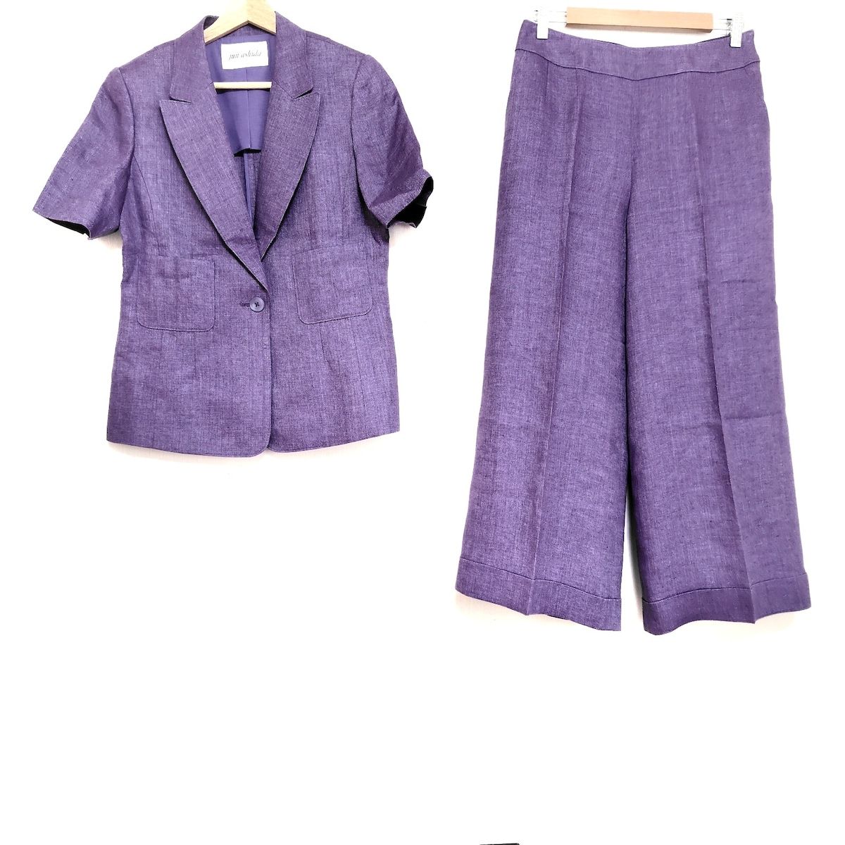 JUN ASHIDA ジュンアシダ レディースパンツスーツ レディース - パープル 肩パッド