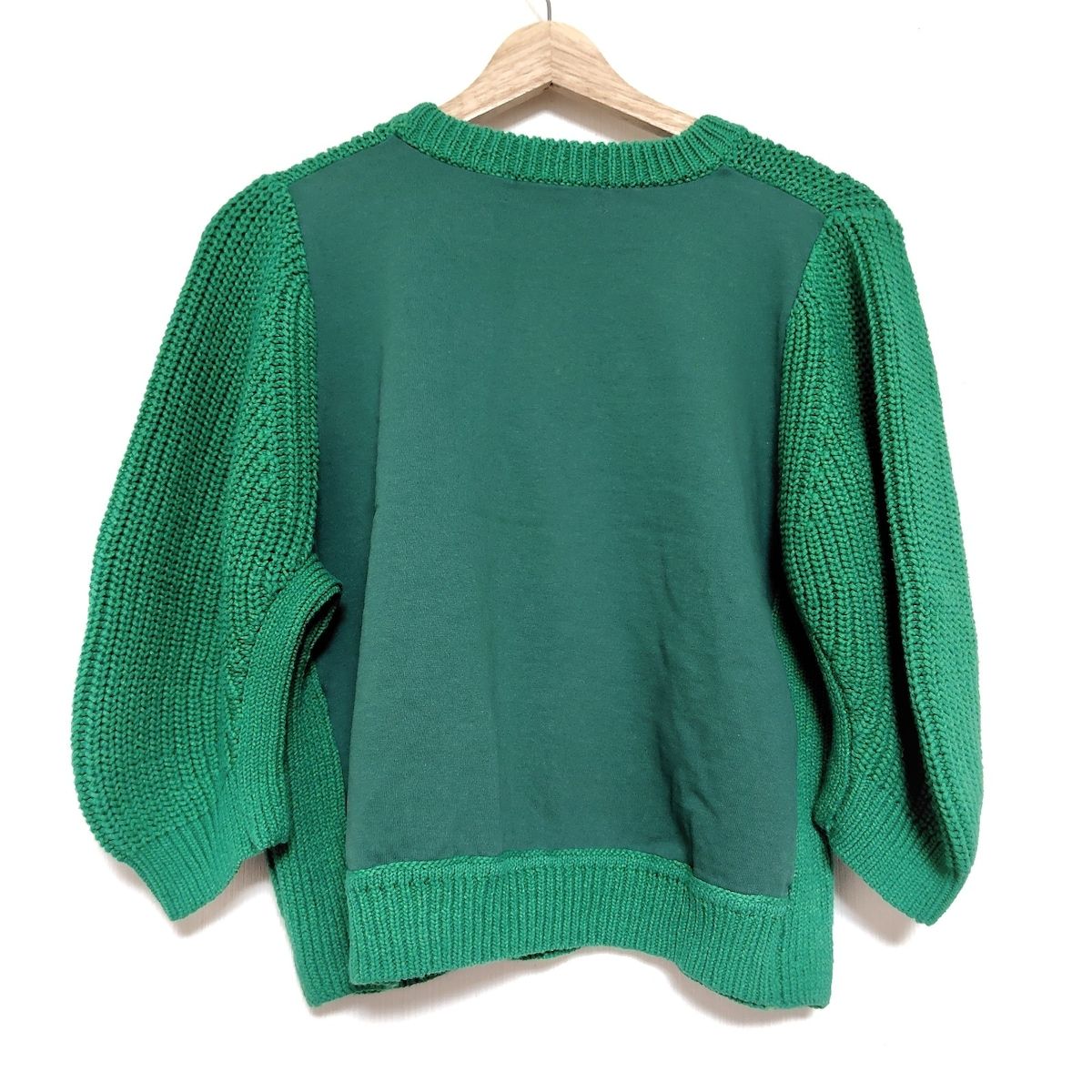 SACRA サクラ 七分袖セーター サイズ38 M レディース - グリーン