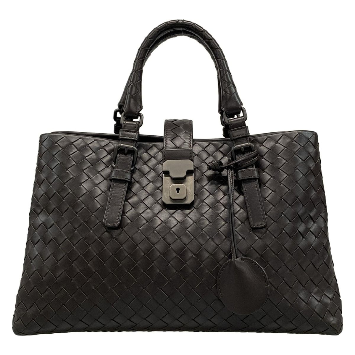 BOTTEGA VENETA ボッテガヴェネタ ハンドバッグ スモールローマバッグ ダークブラウン レザー