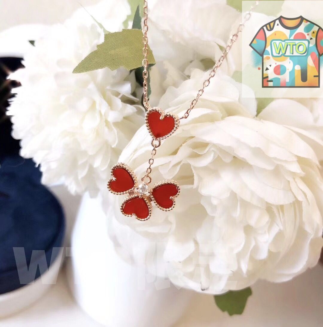 Van Cleef - Arpels Vca Sweet シリーズ ローズゴールド レッド ラブ ペンダント ネックレス｜ ｜