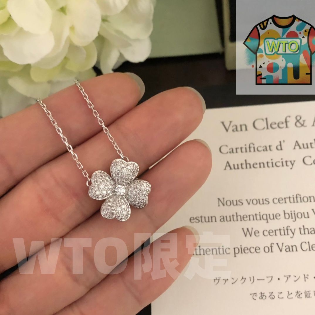 Van Cleef - Arpels ヴァン クリーフ＆アーペル VCA Frivoleシリーズ 四つ葉のクローバー ダイヤモンド ネックレス｜ ｜