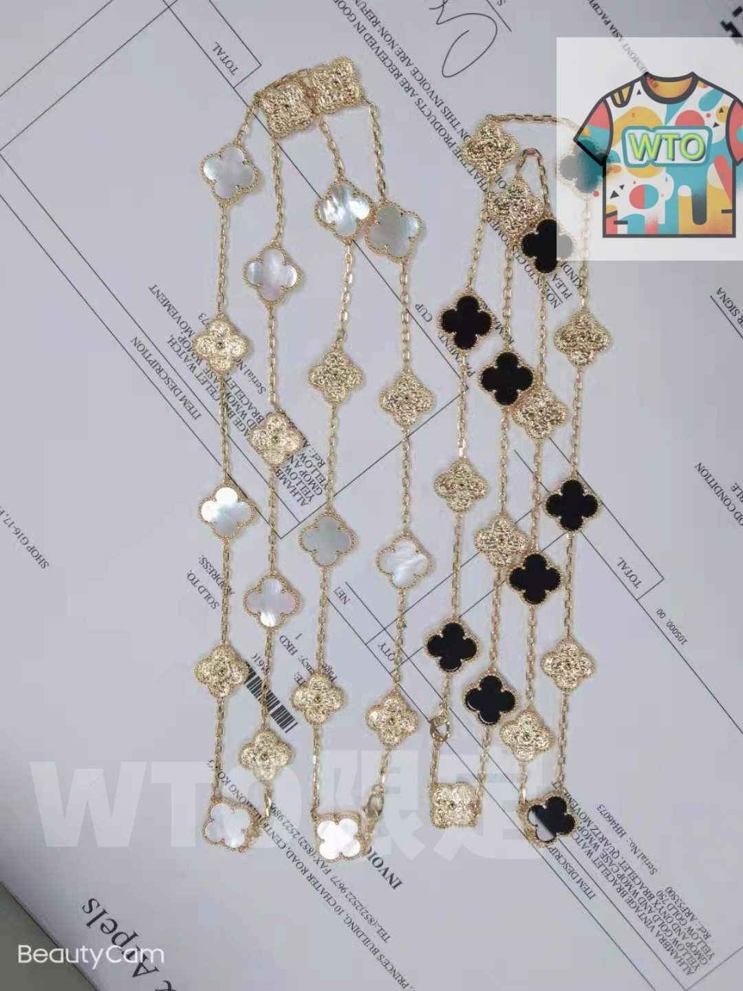 Van Cleef - Arpels アルハンブラ 20連フラワー ネックレス マルチストーン ヴァン クリーフ アーペル レディースジュエリー｜ ｜ -WTO輸入1