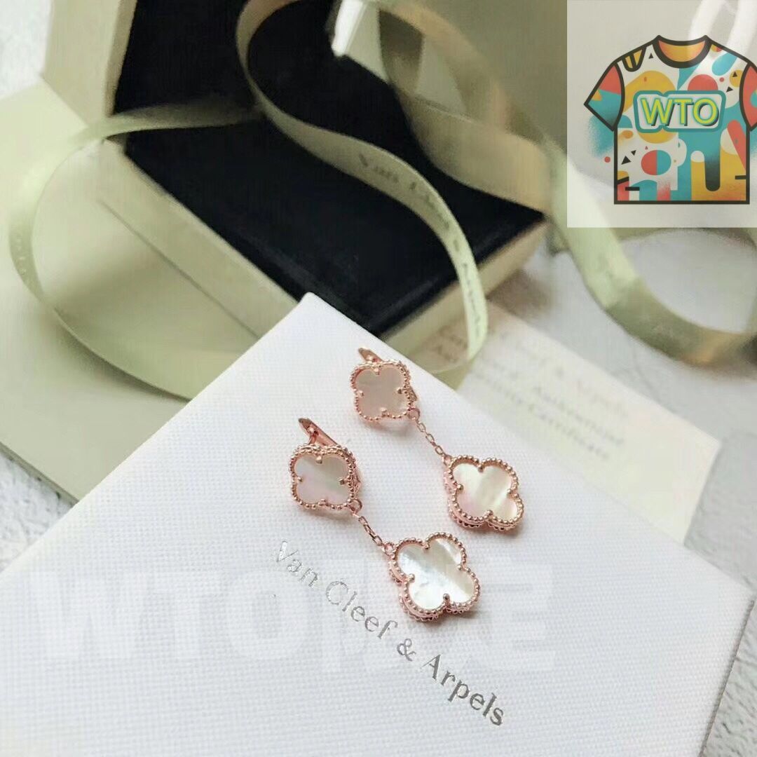 Van Cleef - Arpels ダブル アルハンブラ マザーオブパール イヤリング ヴァン クリーフ - アーペル レディースジュエリー｜ ｜ -WTO輸入1
