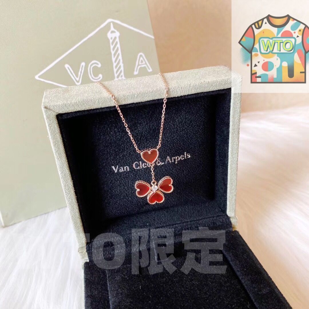Van Cleef - Arpels Vca Sweet シリーズ ローズゴールド レッド ラブ ペンダント ネックレス｜ ｜
