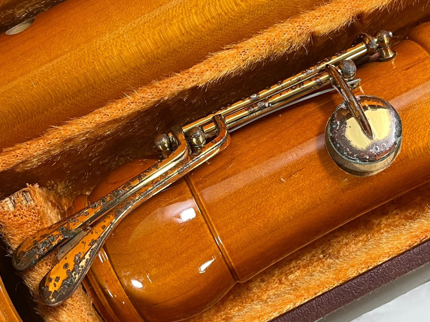 現状品 ZEN-ON ゼンオン バスリコーダー Bass 5400B 木製 ケース付