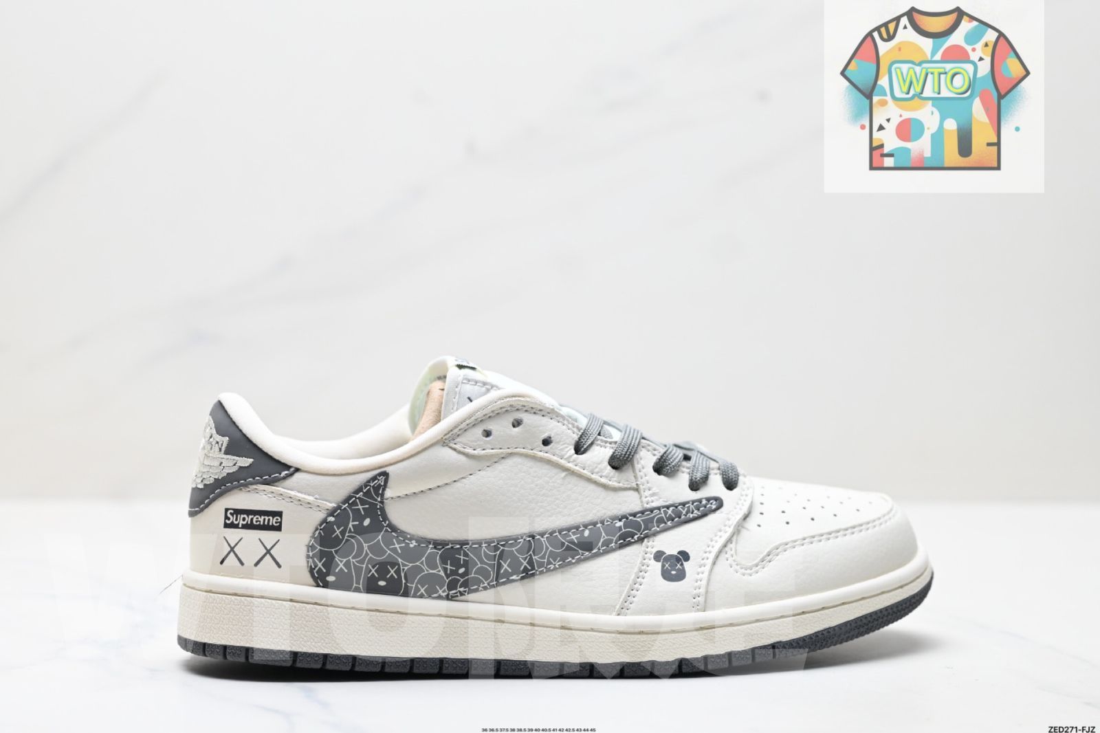 エア ジョーダン 1 リバースフック Travis Scott x Air Jordan 1 Reverse Mocha AJ1 TS ライトニング コラボレーション リバースフック ロートップ カルチャー バスケットボールシューズ