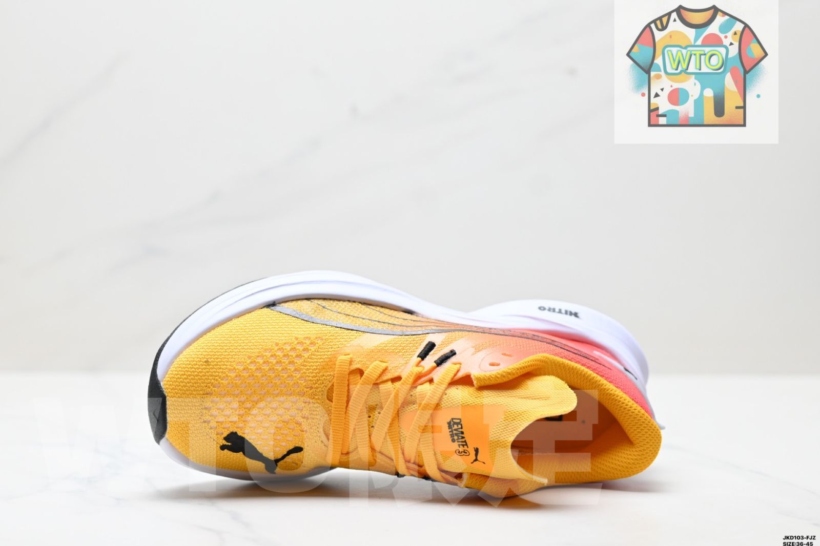 PUMA プーマ Deviate NITRO 3 デビエイト ナイトロ クッショントレーニングランニングシューズ 通気性 快適 滑り止め 耐磨耗 カジュアルランニングシューズ