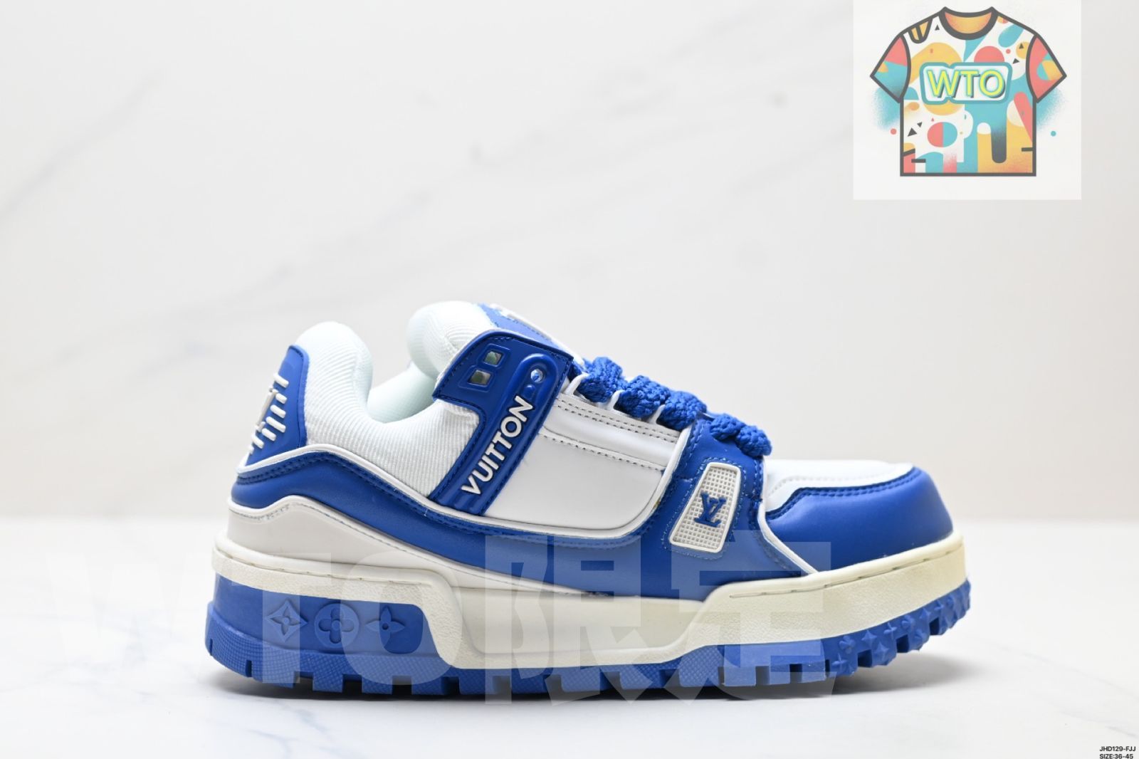 ルイ ヴィトン LV Louis Vuitton Trainer Sneaker Low レジャースポーツカルチャーユニセックススニーカー