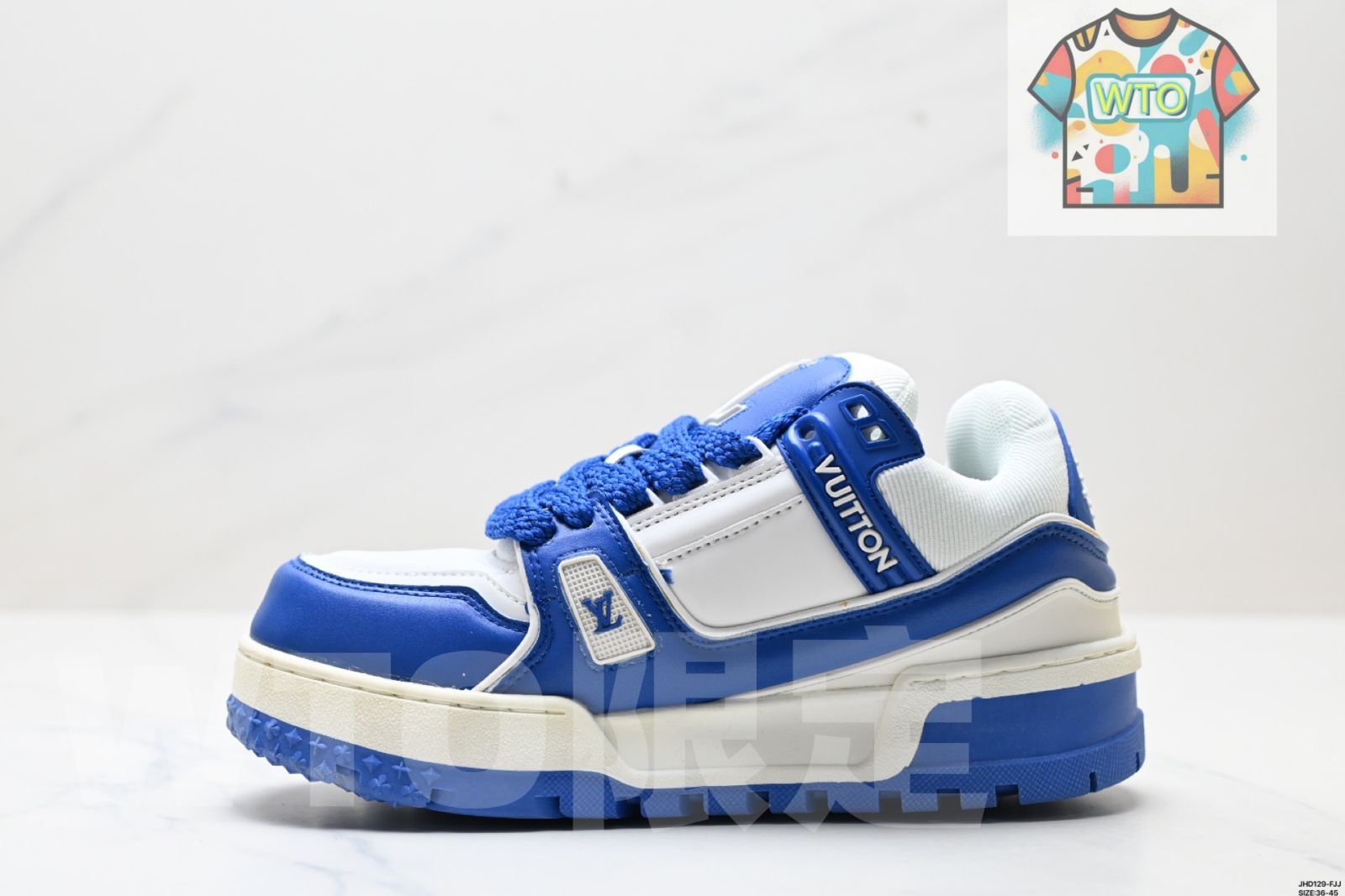  ルイ ヴィトン LV Louis Vuitton Trainer Sneaker Low レジャースポーツカルチャーユニセックススニーカー スニーカー 靴