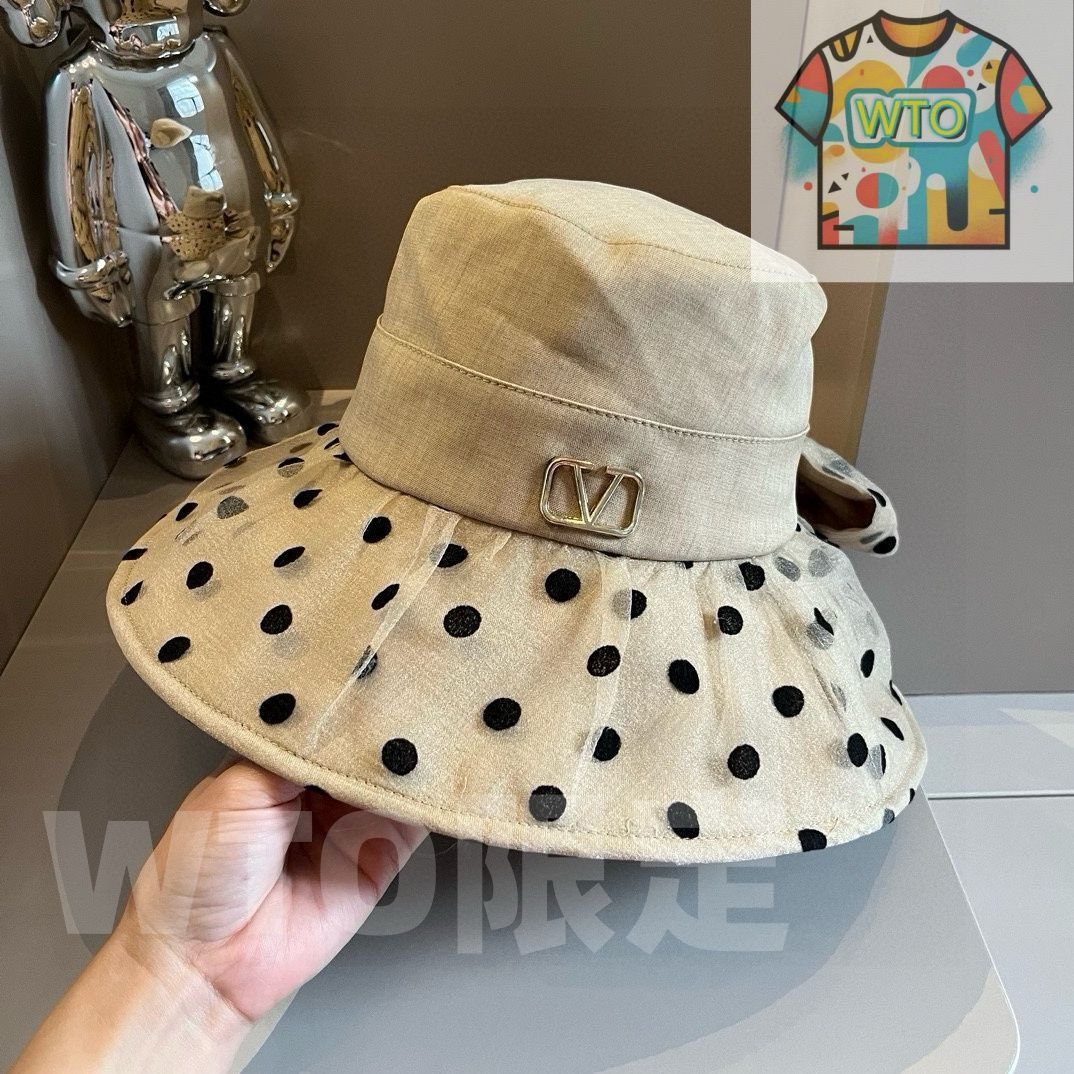 バタフライブーケ帽子｜ポイント柄 頭周り