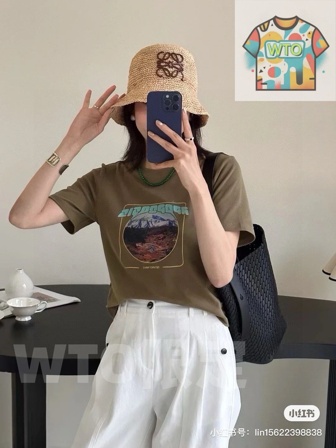 Loewe ロエベ のストローハット ラフィア素材 純手工製作 一般市場版ではない -WTO輸入-IHQ15