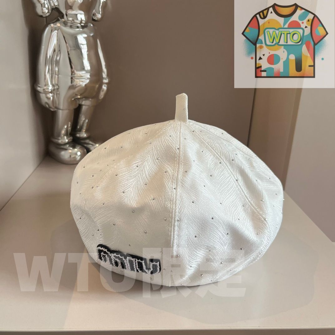 Miu ミュミュ オクタゴンベレーハット 秋用薄生地 頭囲 57 cm -WTO輸入-PHF 37