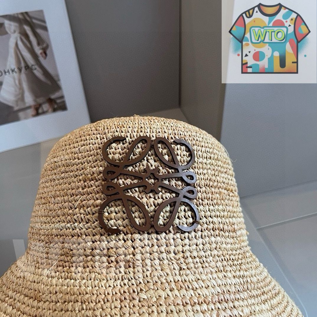 のストローハット ラフィア素材