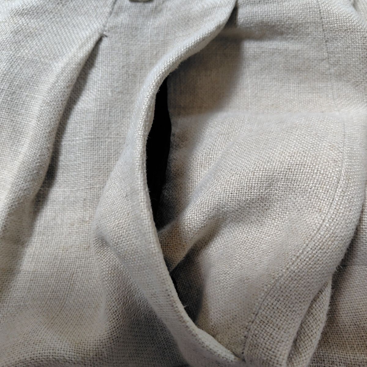  CELINE セリーヌ パンツ サイズ36 S レディース ベージュ フルレングス 麻 その他 パンツ