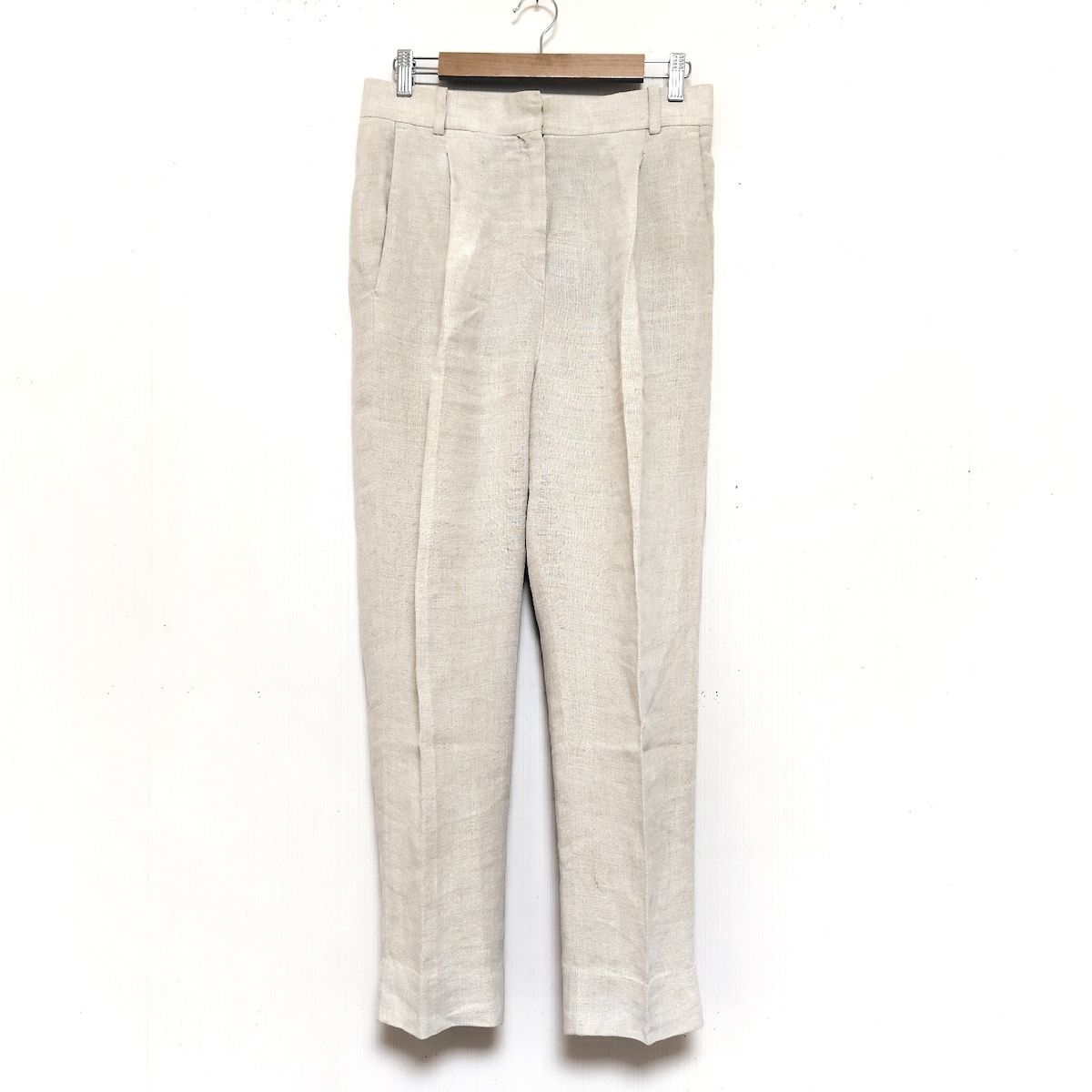 CELINE セリーヌ パンツ サイズ36 S レディース - ベージュ フルレングス 麻
