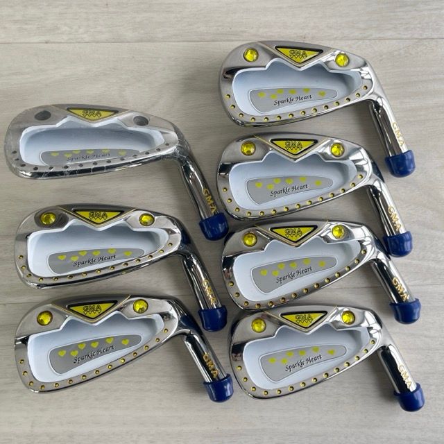 GMA Sparkle Heart レディース ゴルフクラブ アイアン ヘッドのみ7点 S A P 9 7 6 5 514714
