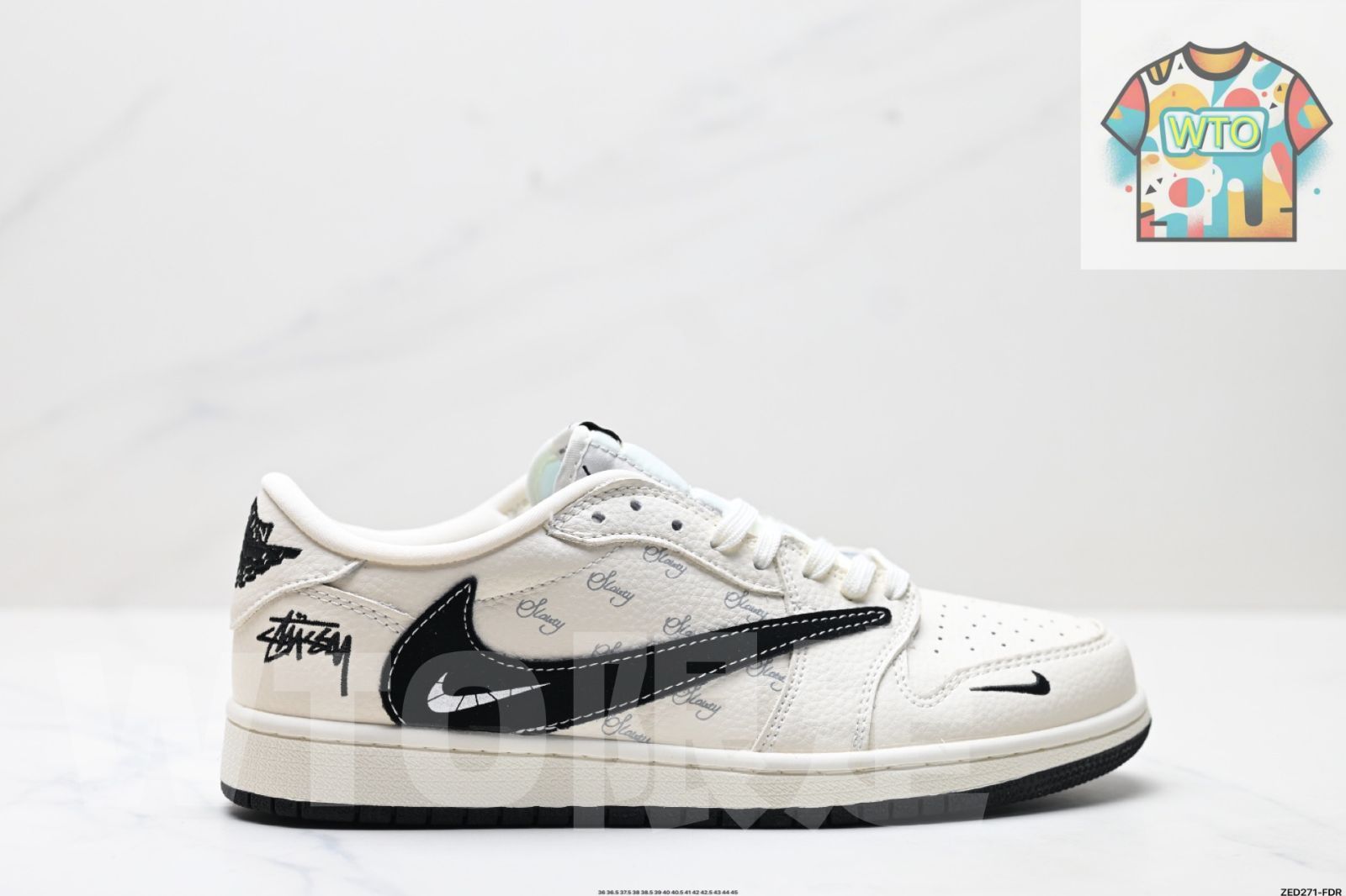 トラヴィス スコット Travis Scott × エア ジョーダン 1 Air Jordan TS ライトニング コラボレーション リバース スゥーシュ ロートップ カルチャー バスケットボール シューズ -WTO輸入-ILU 91