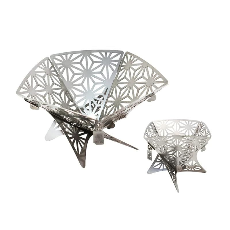 S more スモア 和柄組立焚き火台 Sサイズ 焚き火台 コンパクト 組み立て キャンプ バーベキュー シルバー