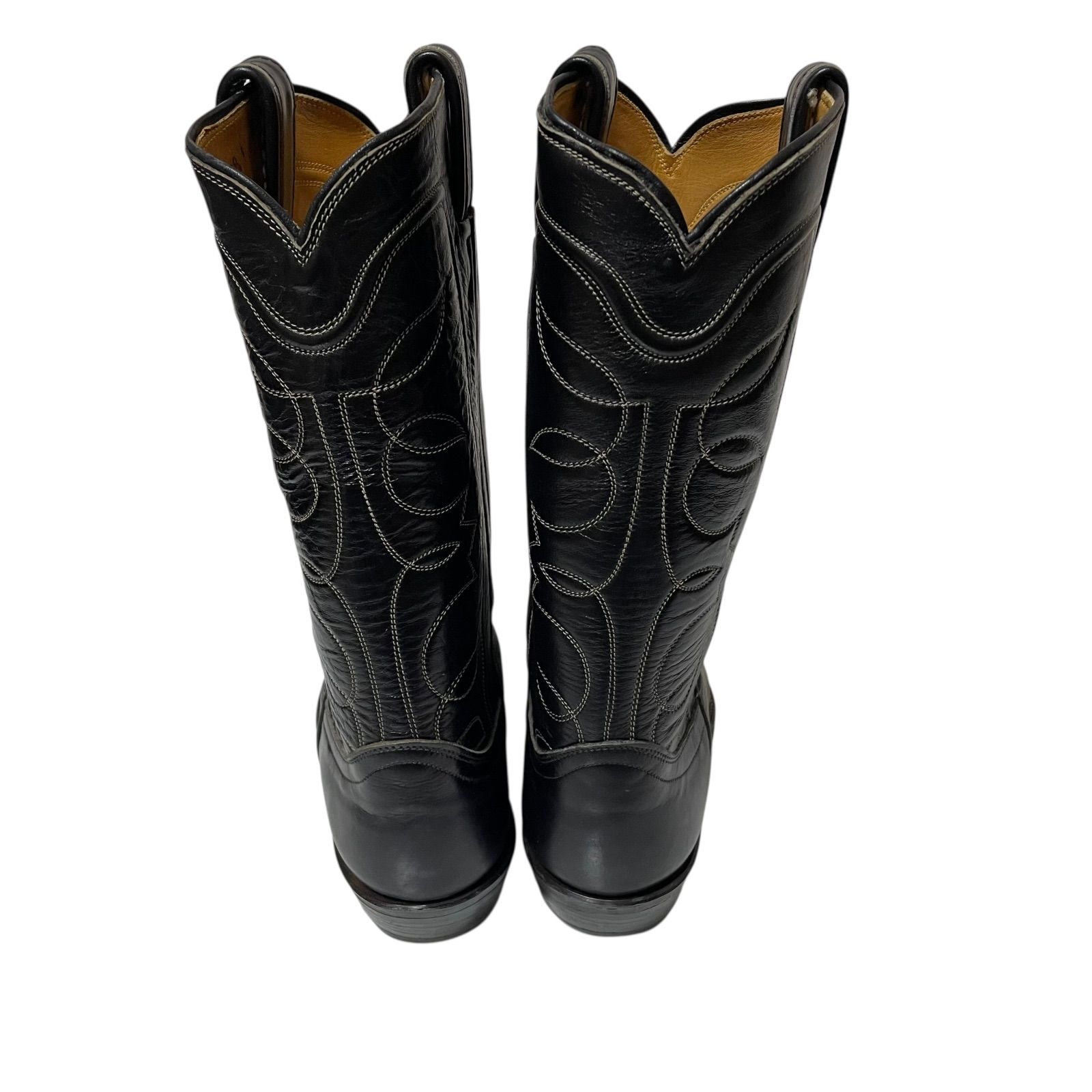 Z1596Tony Lama トニーラマ ウエスタンブーツ ロング ブラック サイズ8