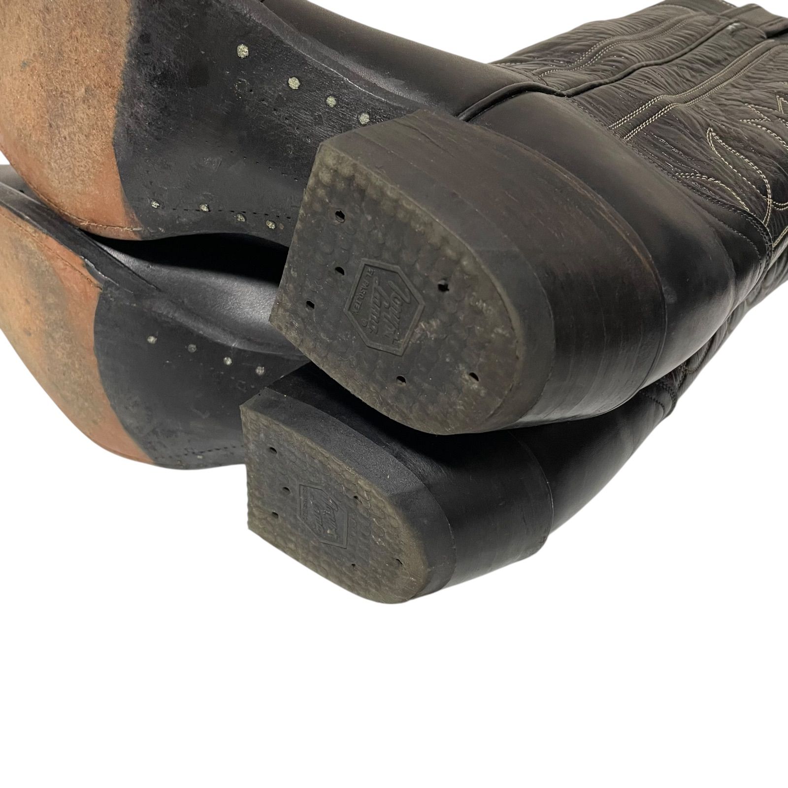 ★トニーラマ ロングウエスタンブーツ 1249-L ヴィンテージ トニーラマ Tony Lama ウエスタンブーツ ロングブーツ ブラック - メルカリ