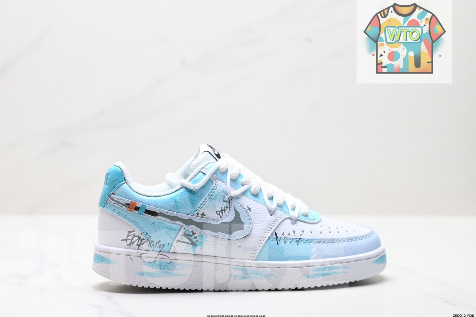 ナイキ コート ビジョン LO ロートップでユニバーサルな通気性のあるレジャースポーツスケートシューズ1