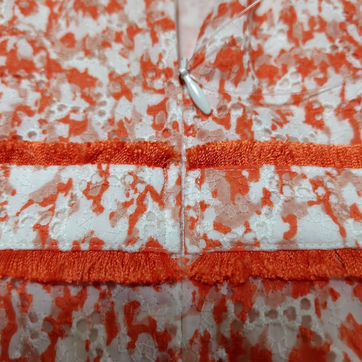  23区 ニジュウサンク ワンピース サイズ32 XS レディース オレンジ 白 ノースリーブ ロング その他 ワンピース