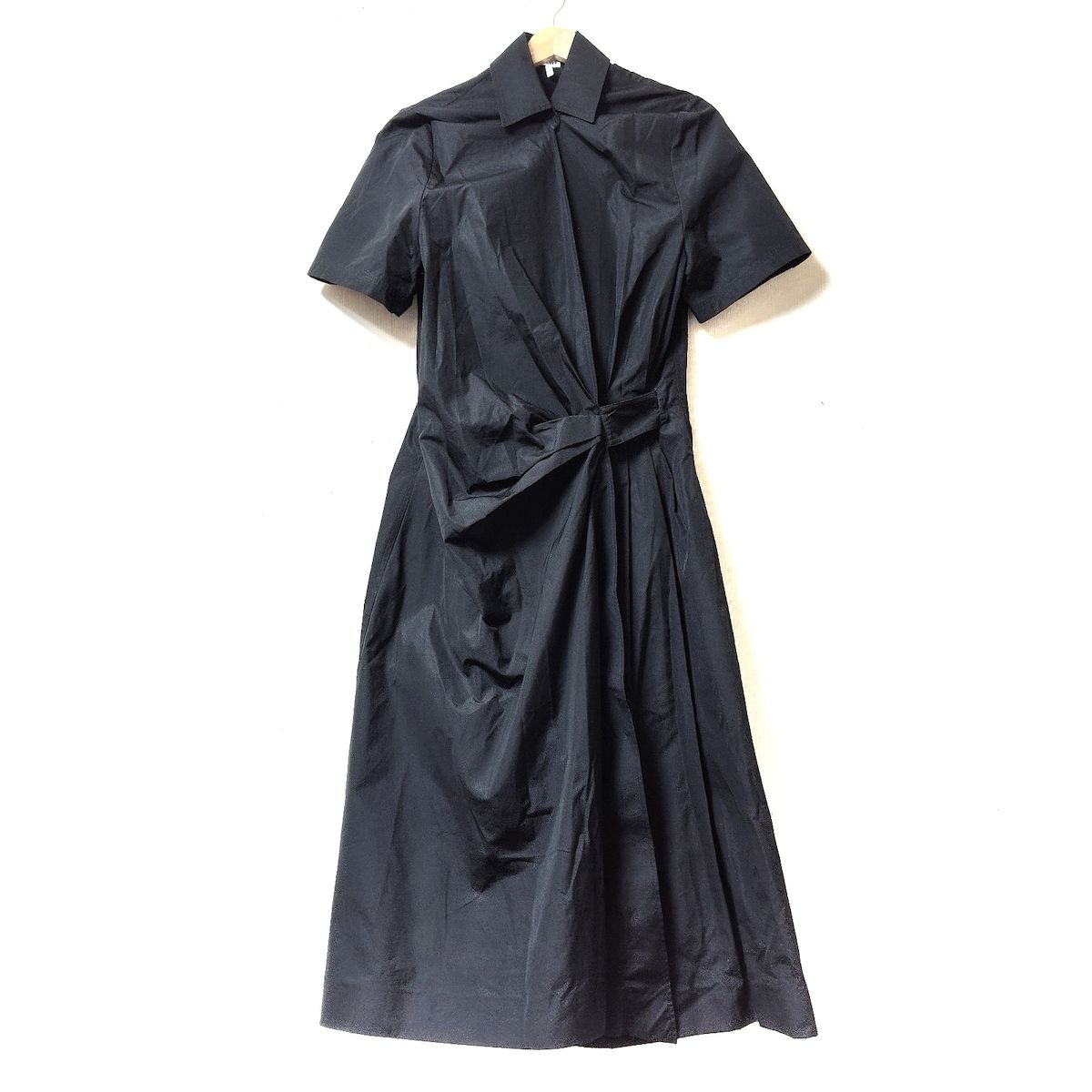 LOEWE ロエベ ワンピース サイズ36 S レディース - 黒 半袖 ロング カシュクール