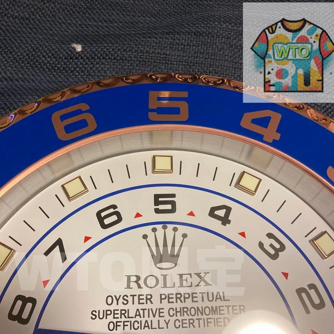 ロレックス壁掛け時計 ブルー パールピンク-WTO輸入