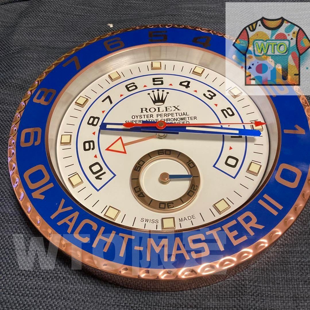 ロレックス壁掛け時計 ブルー パールピンク-WTO輸入-AGL35